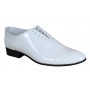 Pantofi barbati, albi, eleganti, din piele naturala lac, alb - MOD1ALAC